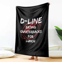 Football Linemen Throw Blanket D Line Eating Quarterbacks Defensive - Wonder Print Shop