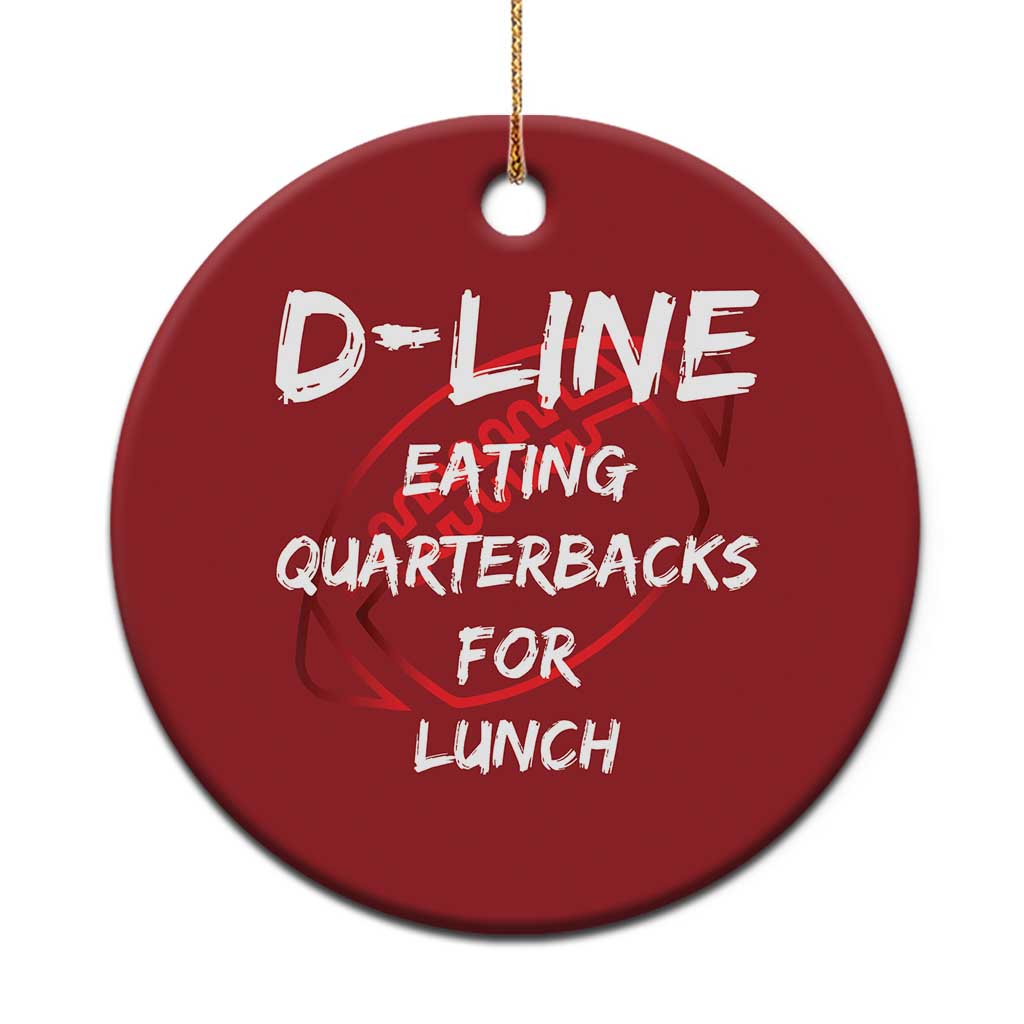 Football Linemen Christmas Ornament D Line Eating Quarterbacks Defensive - Wonder Print Shop
