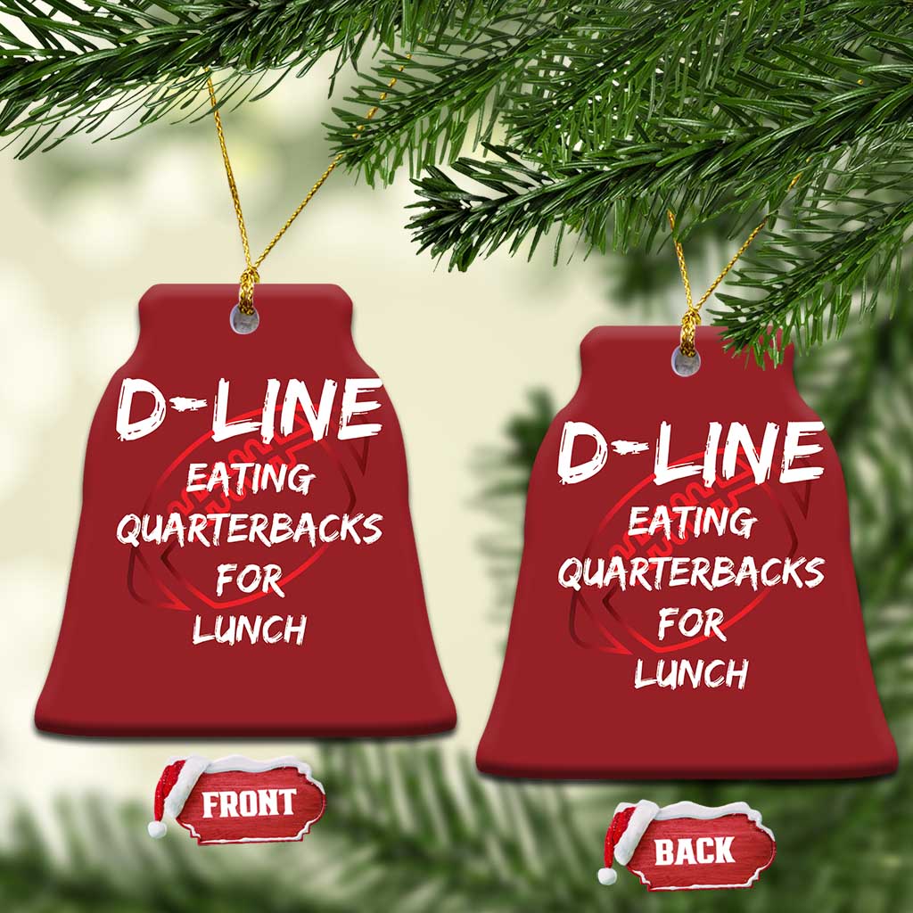Football Linemen Christmas Ornament D Line Eating Quarterbacks Defensive - Wonder Print Shop
