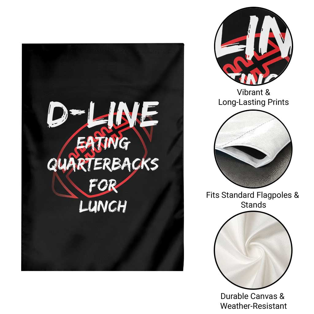 Football Linemen Garden Flag D Line Eating Quarterbacks Defensive - Wonder Print Shop