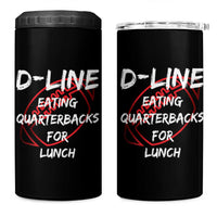 Football Linemen 4 in 1 Can Cooler Tumbler D Line Eating Quarterbacks Defensive - Wonder Print Shop