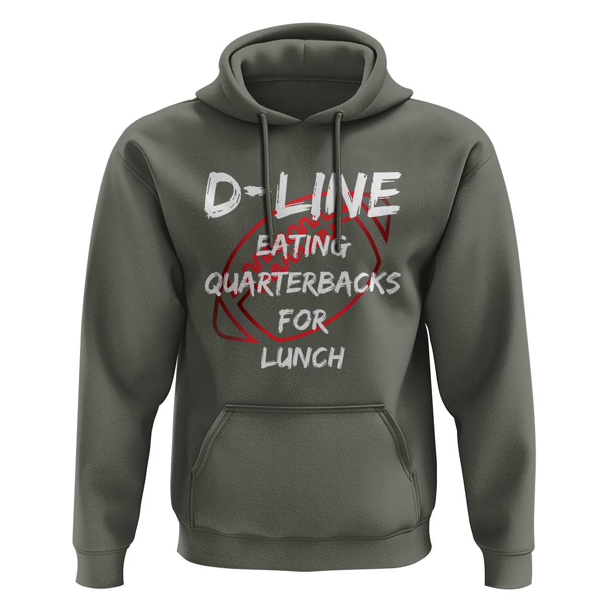 Football Linemen Hoodie D Line Eating Quarterbacks Defensive - Wonder Print Shop