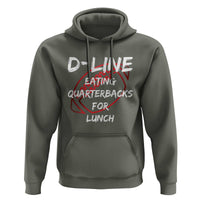 Football Linemen Hoodie D Line Eating Quarterbacks Defensive - Wonder Print Shop