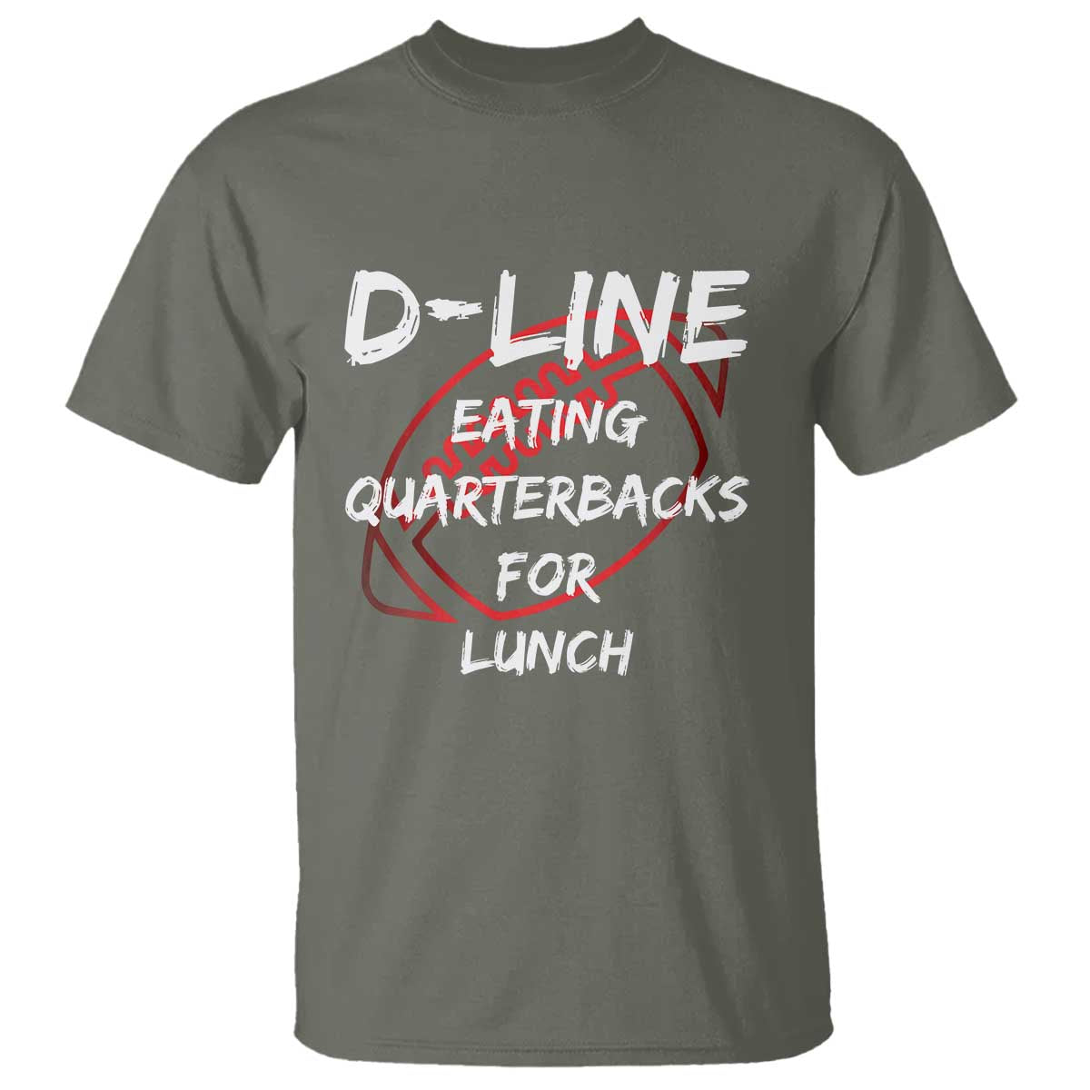 Football Linemen T Shirt D Line Eating Quarterbacks Defensive - Wonder Print Shop