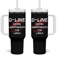 Football Linemen Tumbler With Handle D Line Eating Quarterbacks Defensive - Wonder Print Shop