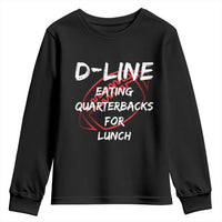 Football Linemen Youth Sweatshirt D Line Eating Quarterbacks Defensive - Wonder Print Shop
