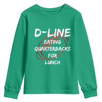 Football Linemen Youth Sweatshirt D Line Eating Quarterbacks Defensive - Wonder Print Shop