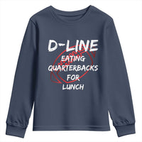 Football Linemen Youth Sweatshirt D Line Eating Quarterbacks Defensive - Wonder Print Shop