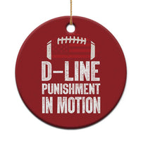 Football Defensive Lineman Christmas Ornament D Line Punishment In Motion American Flag - Wonder Print Shop