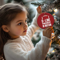 Football Defensive Lineman Christmas Ornament D Line Punishment In Motion American Flag - Wonder Print Shop