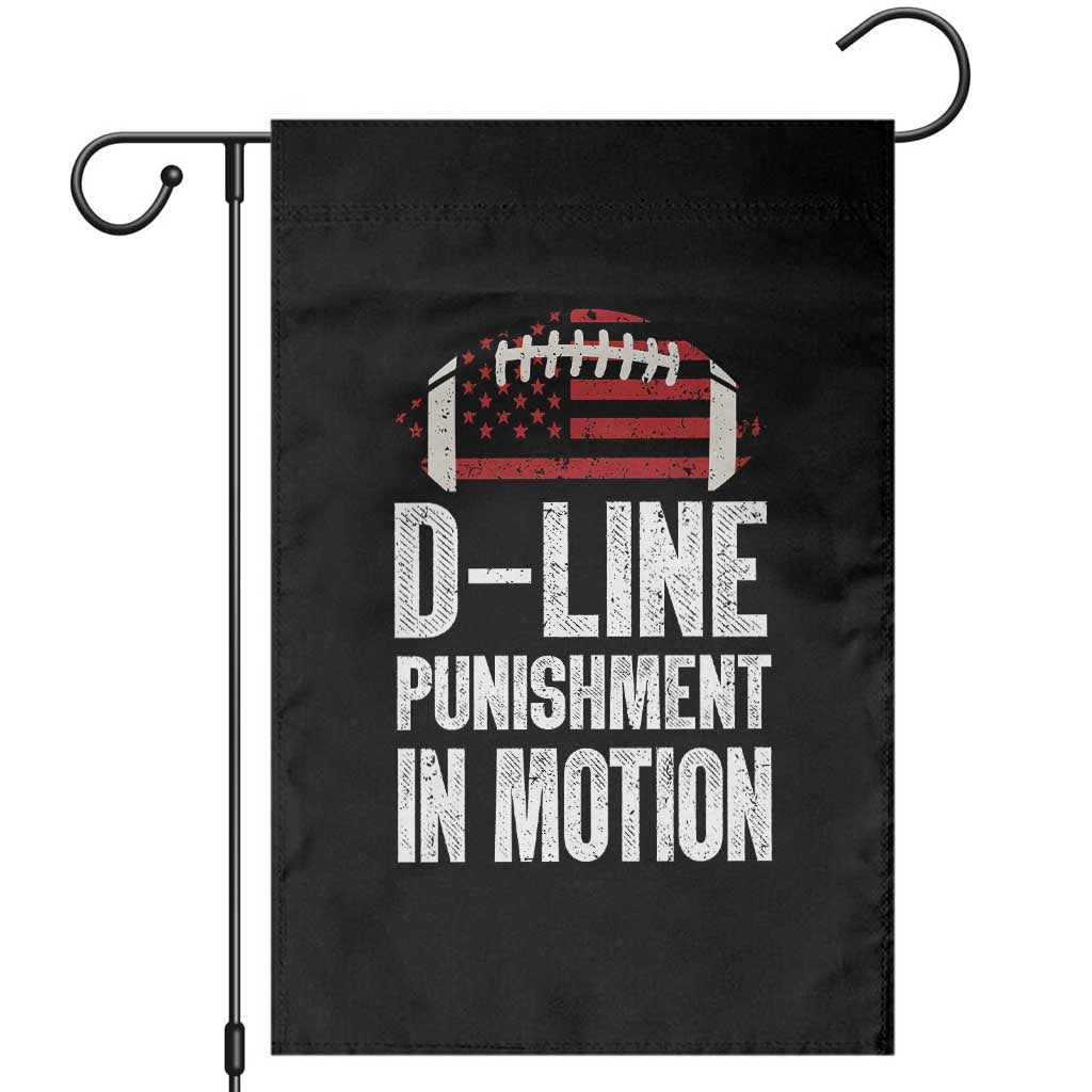Football Defensive Lineman Garden Flag D Line Punishment In Motion American Flag - Wonder Print Shop