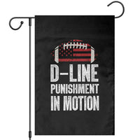 Football Defensive Lineman Garden Flag D Line Punishment In Motion American Flag - Wonder Print Shop