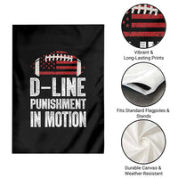 Football Defensive Lineman Garden Flag D Line Punishment In Motion American Flag - Wonder Print Shop