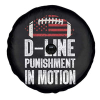 Football Defensive Lineman Spare Tire Cover D Line Punishment In Motion American Flag - Wonder Print Shop