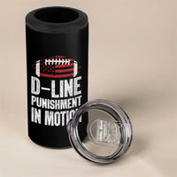 Football Defensive Lineman 4 in 1 Can Cooler Tumbler D Line Punishment In Motion American Flag - Wonder Print Shop
