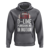 Football Defensive Lineman Hoodie D Line Punishment In Motion American Flag - Wonder Print Shop