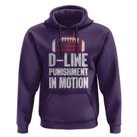 Football Defensive Lineman Hoodie D Line Punishment In Motion American Flag - Wonder Print Shop