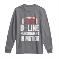 Football Defensive Lineman Long Sleeve Shirt D Line Punishment In Motion American Flag - Wonder Print Shop