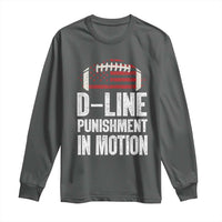 Football Defensive Lineman Long Sleeve Shirt D Line Punishment In Motion American Flag - Wonder Print Shop