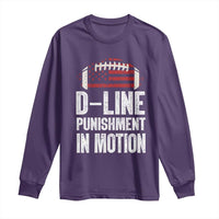 Football Defensive Lineman Long Sleeve Shirt D Line Punishment In Motion American Flag - Wonder Print Shop