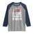 Football Defensive Lineman Raglan Shirt D Line Punishment In Motion American Flag - Wonder Print Shop