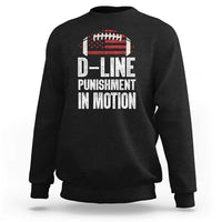 Football Defensive Lineman Sweatshirt D Line Punishment In Motion American Flag - Wonder Print Shop
