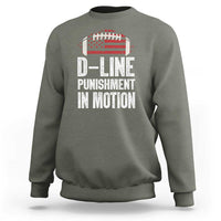 Football Defensive Lineman Sweatshirt D Line Punishment In Motion American Flag - Wonder Print Shop