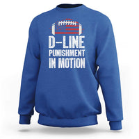 Football Defensive Lineman Sweatshirt D Line Punishment In Motion American Flag - Wonder Print Shop
