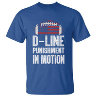 Football Defensive Lineman T Shirt D Line Punishment In Motion American Flag - Wonder Print Shop
