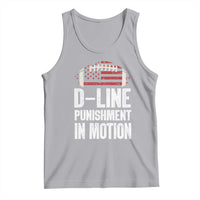 Football Defensive Lineman Tank Top D Line Punishment In Motion American Flag - Wonder Print Shop