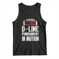 Football Defensive Lineman Tank Top D Line Punishment In Motion American Flag - Wonder Print Shop