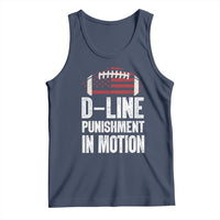 Football Defensive Lineman Tank Top D Line Punishment In Motion American Flag - Wonder Print Shop