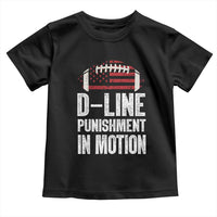 Football Defensive Lineman Toddler T Shirt D Line Punishment In Motion American Flag - Wonder Print Shop