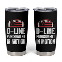 Football Defensive Lineman Tumbler Cup D Line Punishment In Motion American Flag - Wonder Print Shop