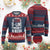 Football Defensive Lineman Knitted Sweatshirt D Line Punishment In Motion American Flag - Wonder Print Shop