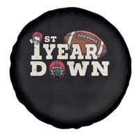 1st Year Down Football Spare Tire Cover Touchdown One First Birthday Infant Baby Boy - Wonder Print Shop