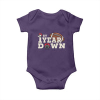 1st Year Down Football Baby Onesie Touchdown One First Birthday Infant Baby Boy - Wonder Print Shop