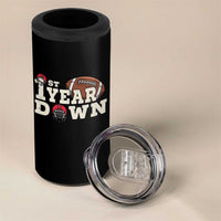 1st Year Down Football 4 in 1 Can Cooler Tumbler Touchdown One First Birthday Infant Baby Boy - Wonder Print Shop