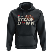 1st Year Down Football Hoodie Touchdown One First Birthday Infant Baby Boy - Wonder Print Shop