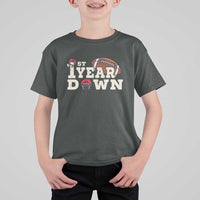 1st Year Down Football T Shirt For Kid Touchdown One First Birthday Infant Baby Boy - Wonder Print Shop