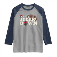 1st Year Down Football Raglan Shirt Touchdown One First Birthday Infant Baby Boy - Wonder Print Shop