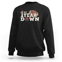 1st Year Down Football Sweatshirt Touchdown One First Birthday Infant Baby Boy - Wonder Print Shop
