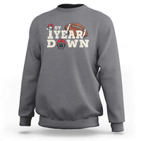 1st Year Down Football Sweatshirt Touchdown One First Birthday Infant Baby Boy - Wonder Print Shop