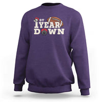 1st Year Down Football Sweatshirt Touchdown One First Birthday Infant Baby Boy - Wonder Print Shop