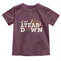 1st Year Down Football Toddler T Shirt Touchdown One First Birthday Infant Baby Boy - Wonder Print Shop