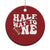 Half Way To One Christmas Ornament 1/2 Birthday Baby Boy Football - Wonder Print Shop