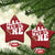 Half Way To One Christmas Ornament 1/2 Birthday Baby Boy Football - Wonder Print Shop