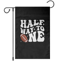 Half Way To One Garden Flag 1/2 Birthday Baby Boy Football - Wonder Print Shop