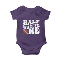 Half Way To One Baby Onesie 1/2 Birthday Baby Boy Football - Wonder Print Shop