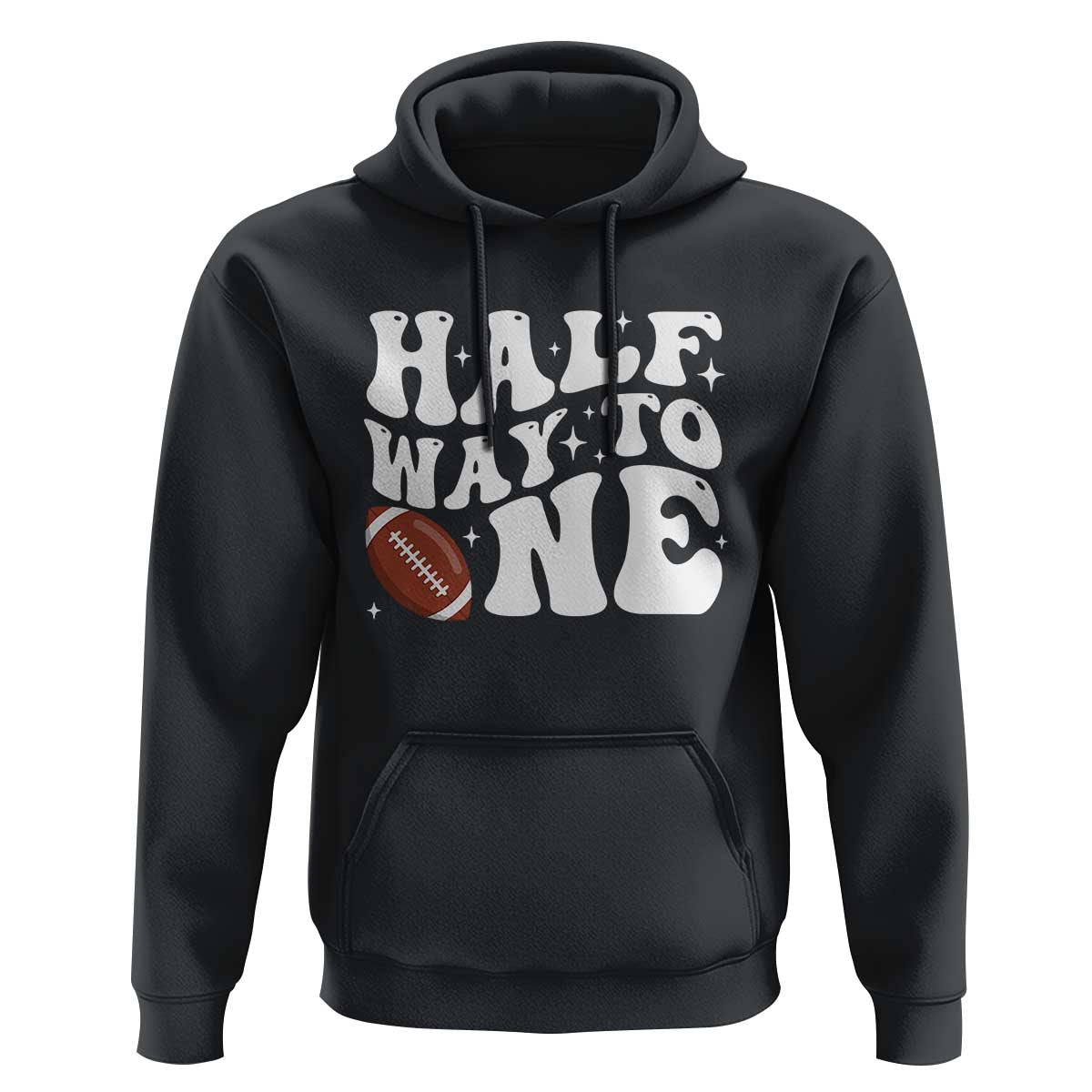 Half Way To One Hoodie 1/2 Birthday Baby Boy Football - Wonder Print Shop